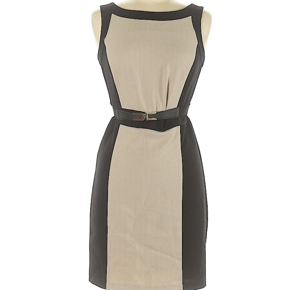 BCX - Color Block Dress in Nude/Black
